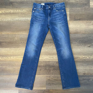 Gap Jeans Womens 26 SHORT (28x29) Blue Perfect Boot Fade Stretch Western Casual
